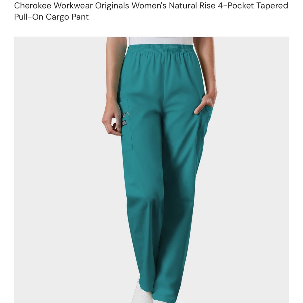 Cherokee Workwear Originals 4-Pocket Tapered Pull-On Cargo Scrub Pant